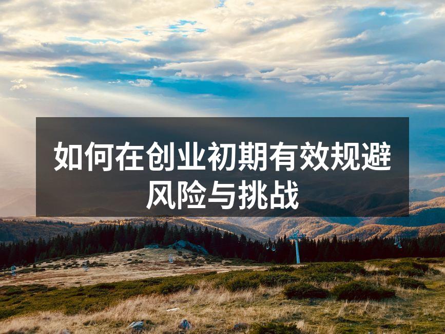 如何在创业初期有效规避风险与挑战